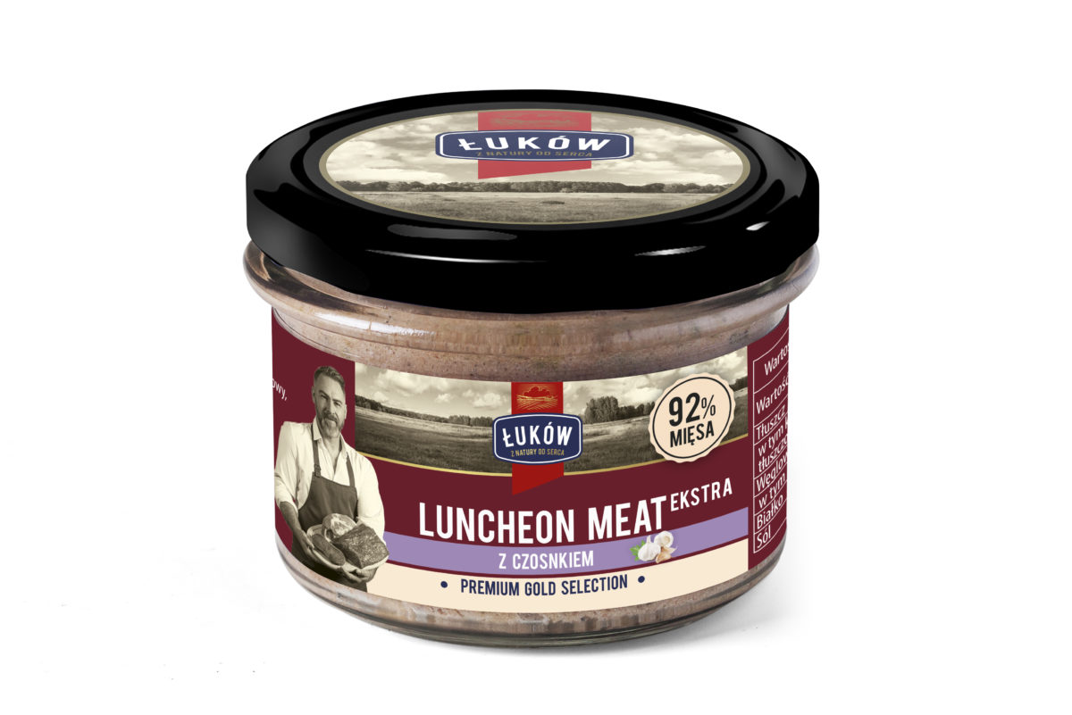 Luncheon meat z czosnkiem 180g ŁUKÓW